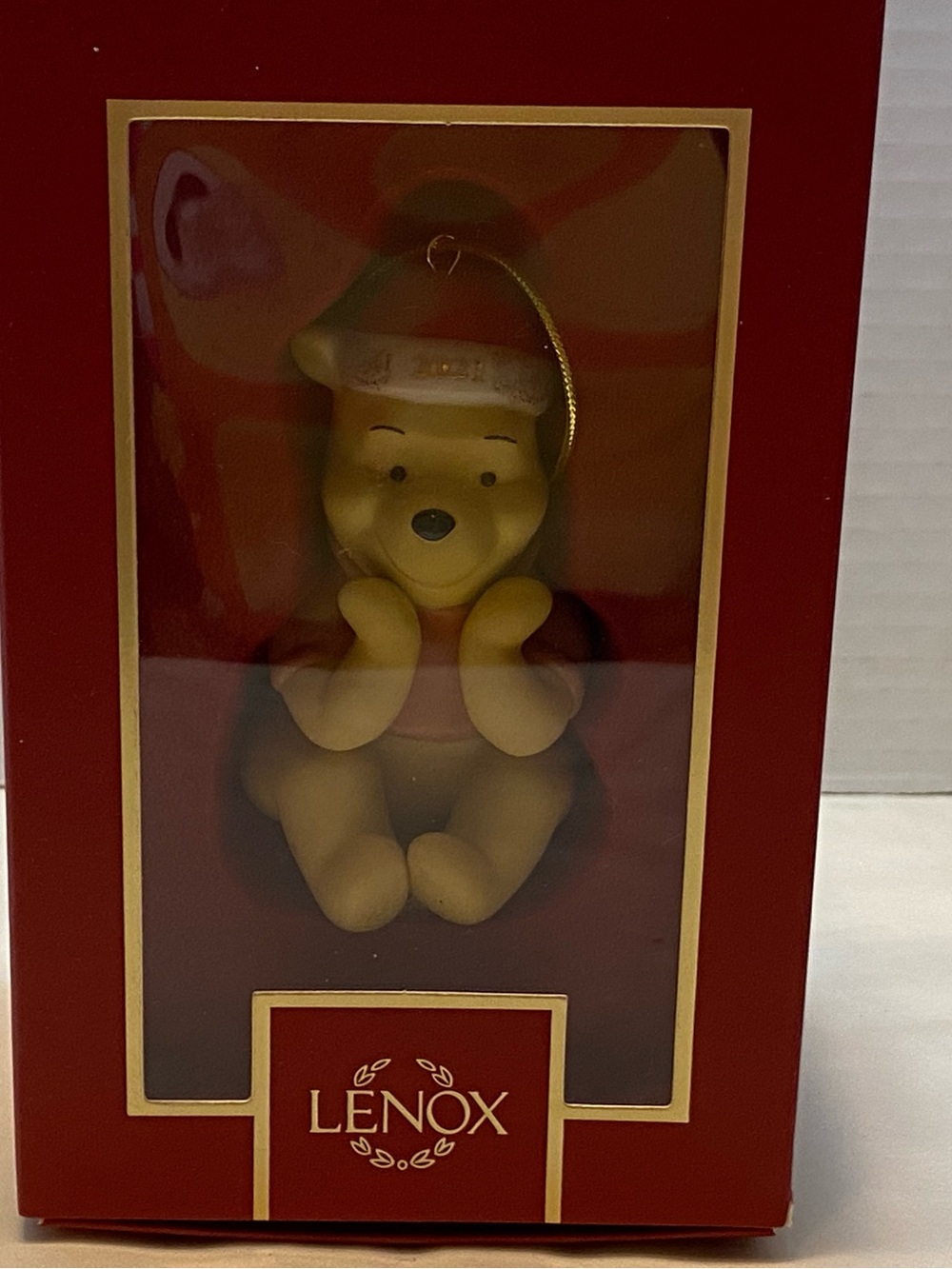 Lenox Yellow and Red Winnie the Pooh Holiday Ornament 2021